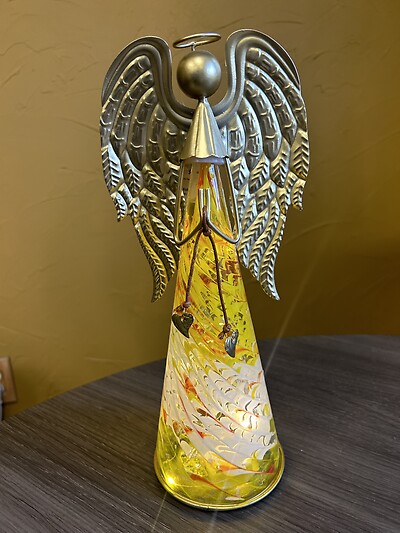 Murano Angel LED Decor 13”-Gold