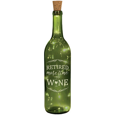 &quot;Time To Wine&quot; Wine Bottle with Cork String Lights