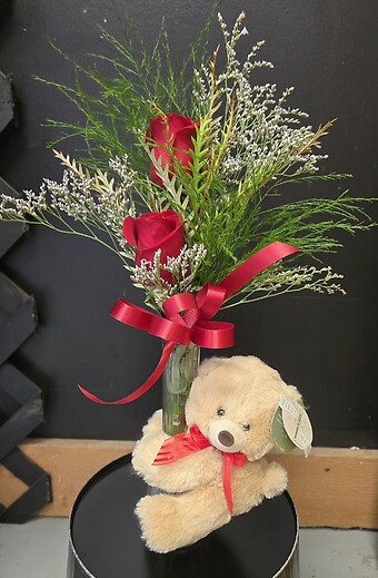 Bear Hug Bud Vase