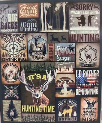 Hunting Time Quilted Throw