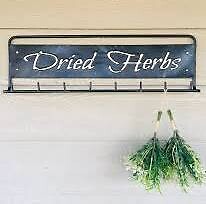 &quot;Dried Herbs&quot; Metal Hanging Rack