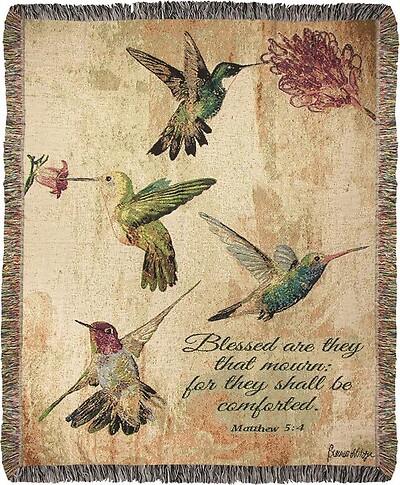 Hummingbird Floral with Verse