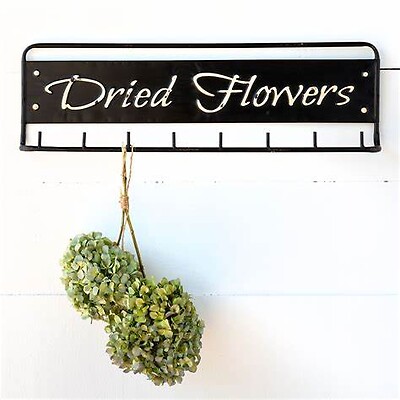 &quot;Dried Flowers&quot; Metal Hanging Rack
