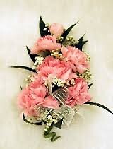 Pink Mini Carnation Wrist Corsage