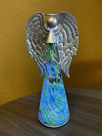 Murano Angel 13” Deco-Blue