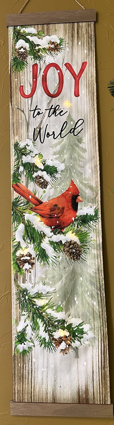 Lighted Cardinal Banner